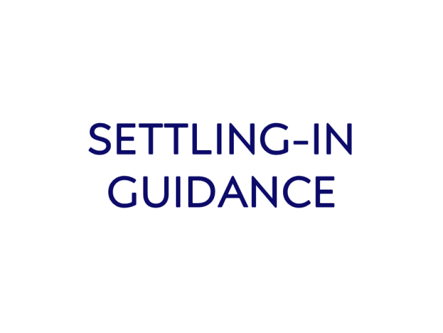 Settling in guidance link