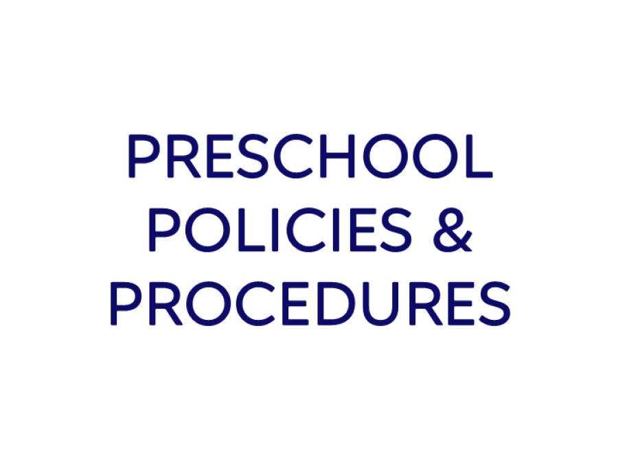 Preschool policies and procedures link
